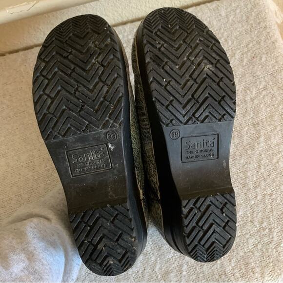 Sanita Reptile Embossed Leather Slip-On Clogs Gator Women’s Size 8 - Picture 4 of 14